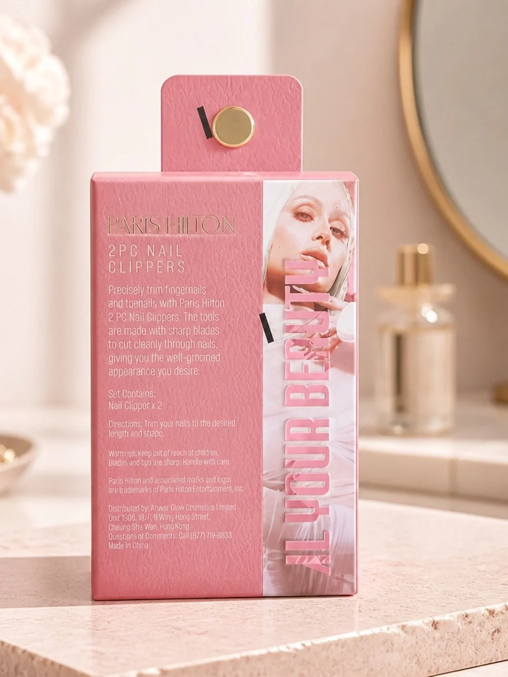 Paris Hilton 2 Pc Nail Clipper Set Pink